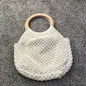 Vintage Hand Knitted Crochet Bag